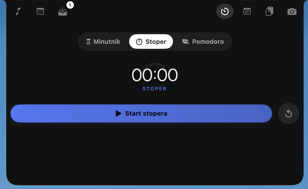 NotchFlow stopwatch